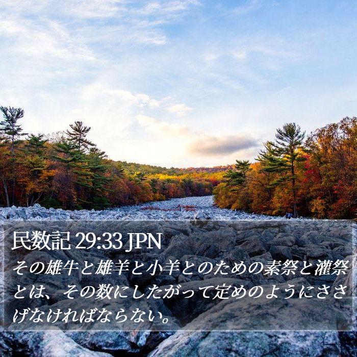 民数記 29:33 JPN Bible Study