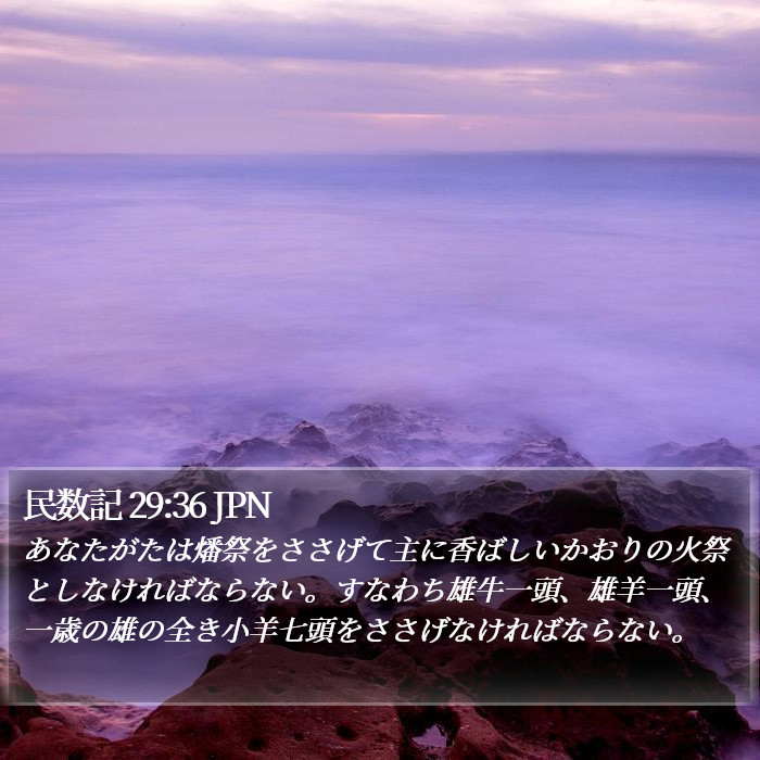 民数記 29:36 JPN Bible Study