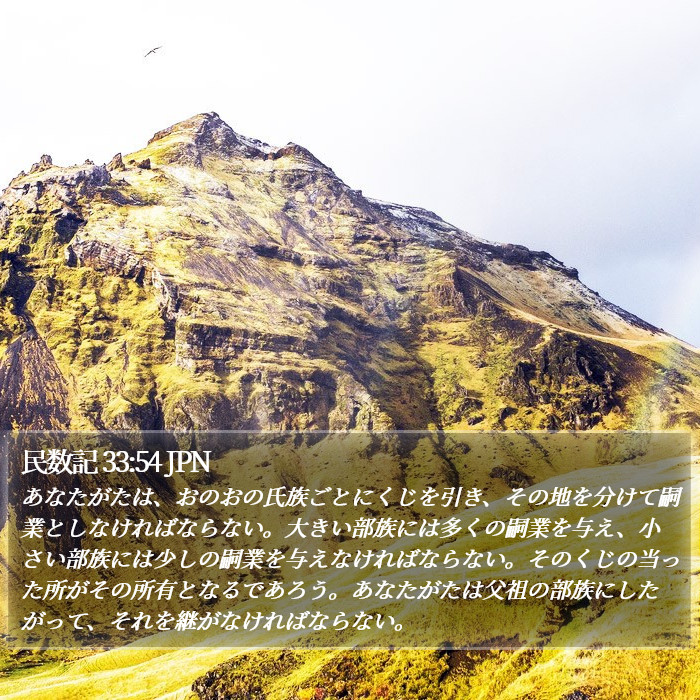 民数記 33:54 JPN Bible Study