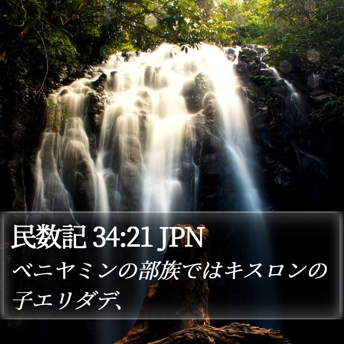 民数記 34:21 JPN Bible Study