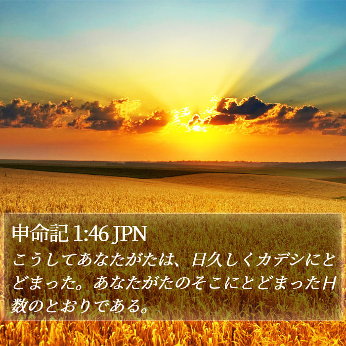 申命記 1:46 JPN Bible Study