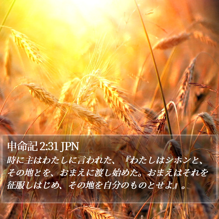 申命記 2:31 JPN Bible Study