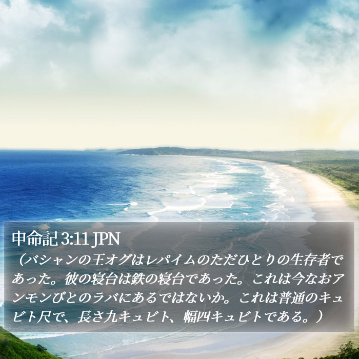 申命記 3:11 JPN Bible Study