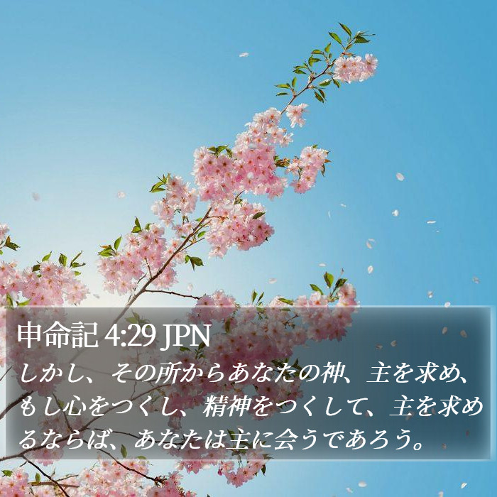 申命記 4:29 JPN Bible Study