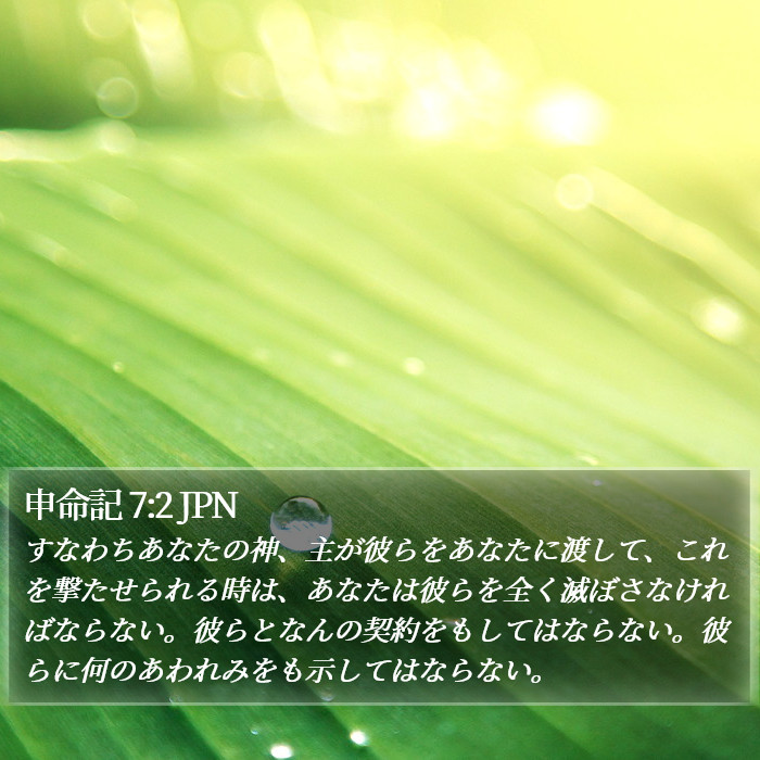 申命記 7:2 JPN Bible Study