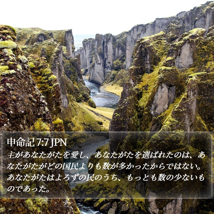 申命記 7:7 JPN Bible Study