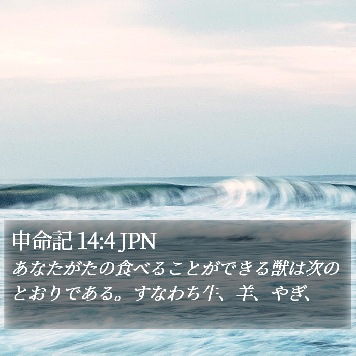 申命記 14:4 JPN Bible Study