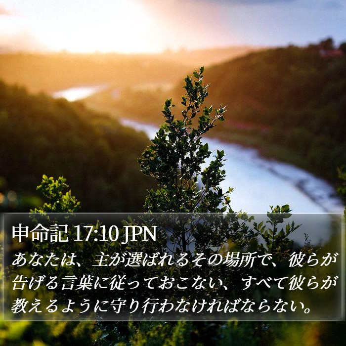申命記 17:10 JPN Bible Study