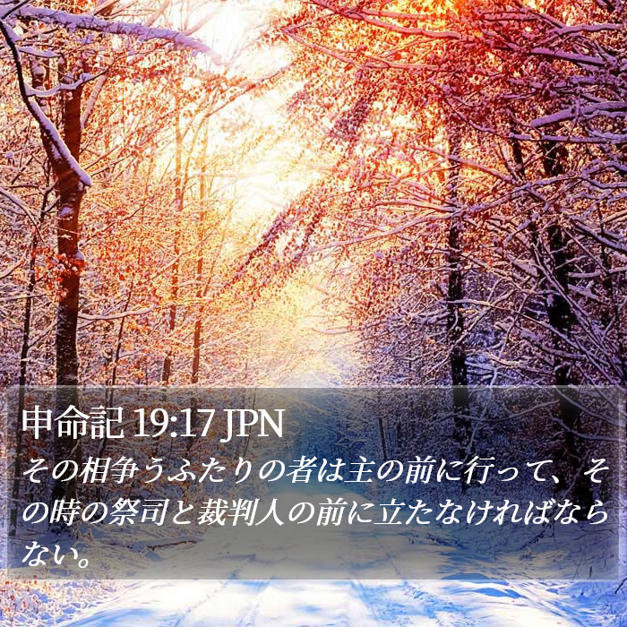 申命記 19:17 JPN Bible Study