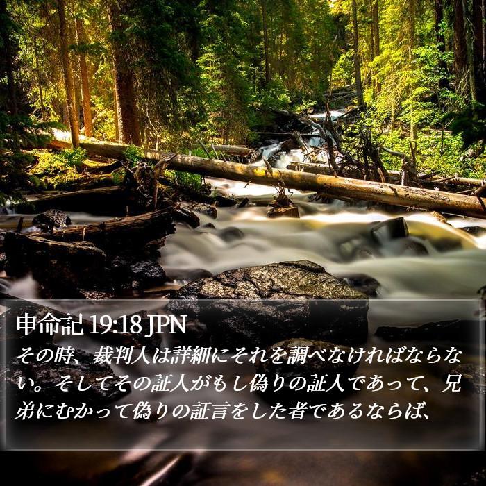 申命記 19:18 JPN Bible Study