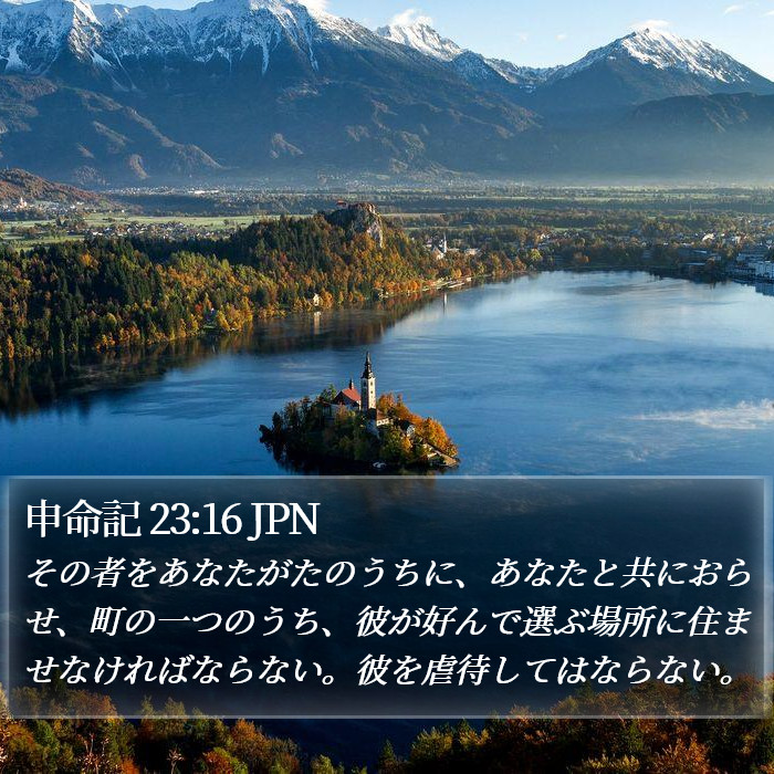 申命記 23:16 JPN Bible Study