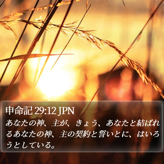 申命記 29:12 JPN Bible Study