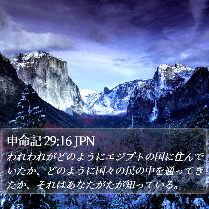 申命記 29:16 JPN Bible Study