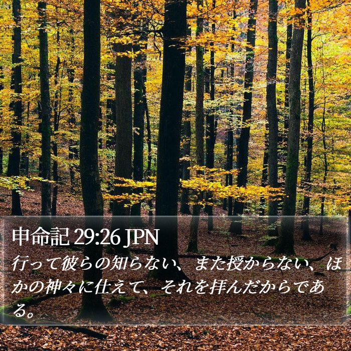 申命記 29:26 JPN Bible Study