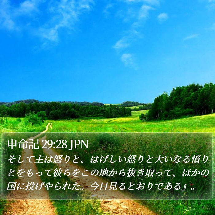 申命記 29:28 JPN Bible Study