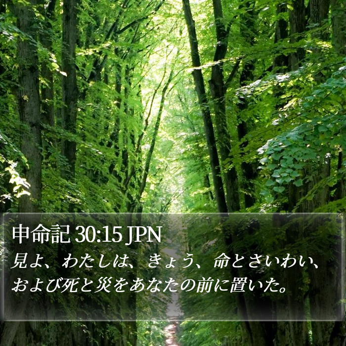申命記 30:15 JPN Bible Study