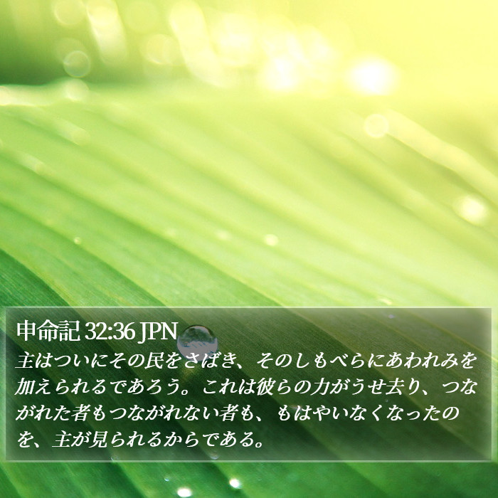 申命記 32:36 JPN Bible Study