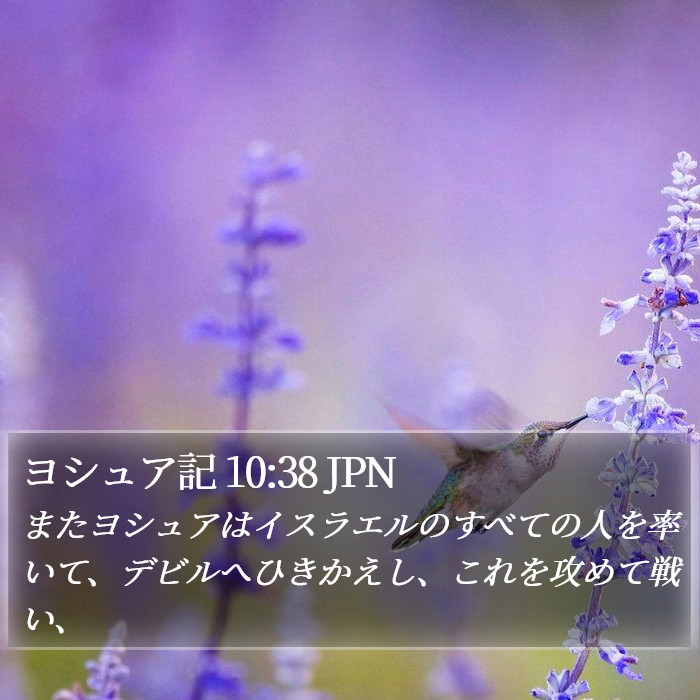 ヨシュア記 10:38 JPN Bible Study