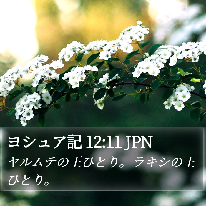 ヨシュア記 12:11 JPN Bible Study
