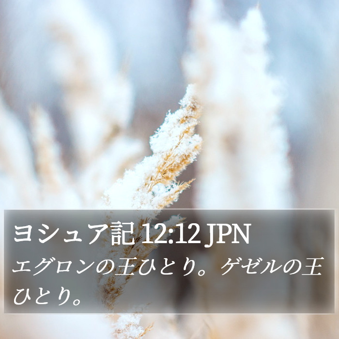 ヨシュア記 12:12 JPN Bible Study
