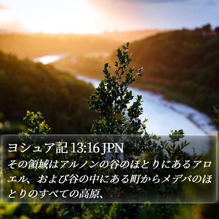 ヨシュア記 13:16 JPN Bible Study
