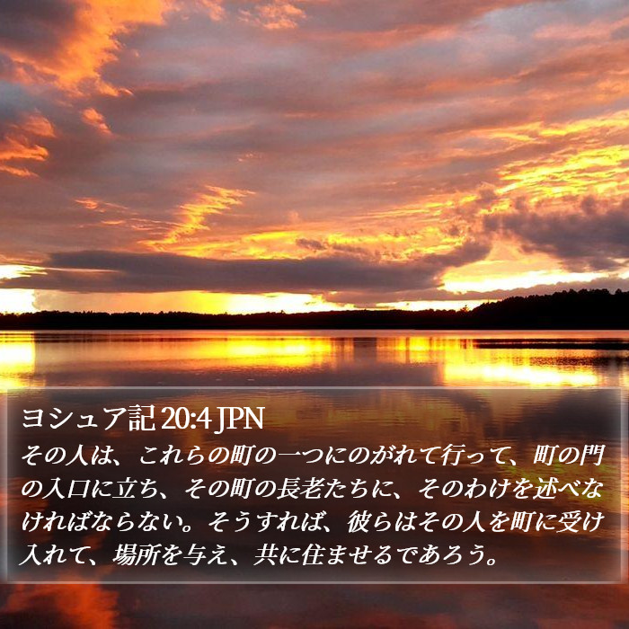 ヨシュア記 20:4 JPN Bible Study