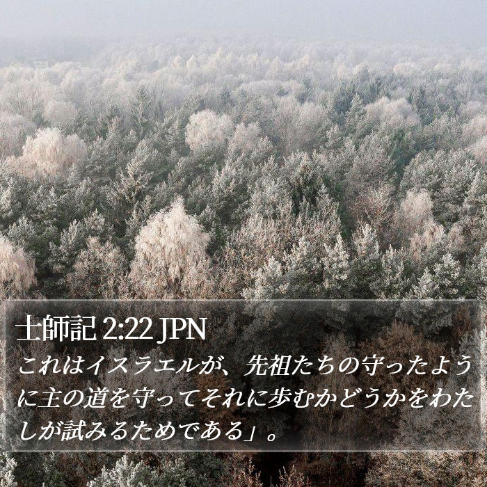 士師記 2:22 JPN Bible Study