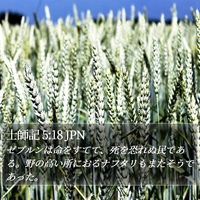 士師記 5:18 JPN Bible Study