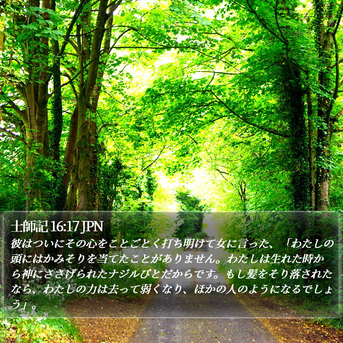 士師記 16:17 JPN Bible Study