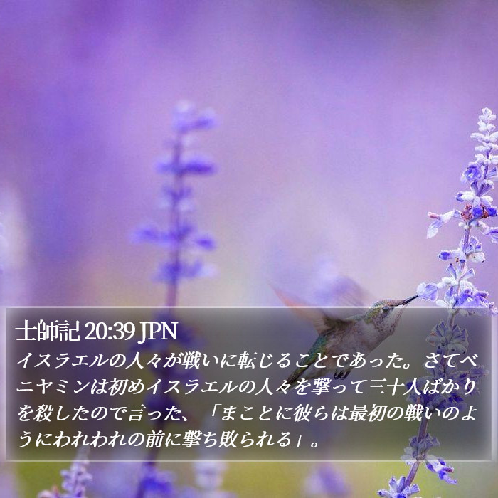 士師記 20:39 JPN Bible Study