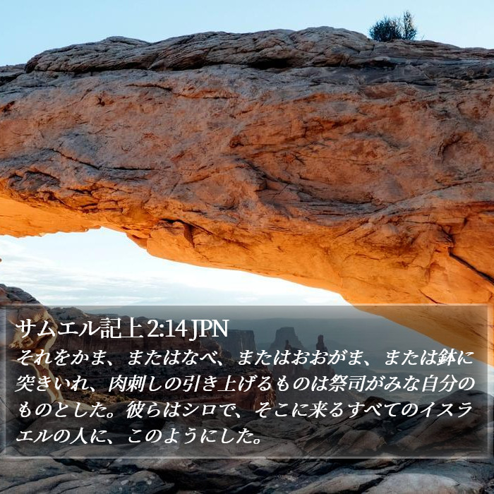 サムエル記上 2:14 JPN Bible Study