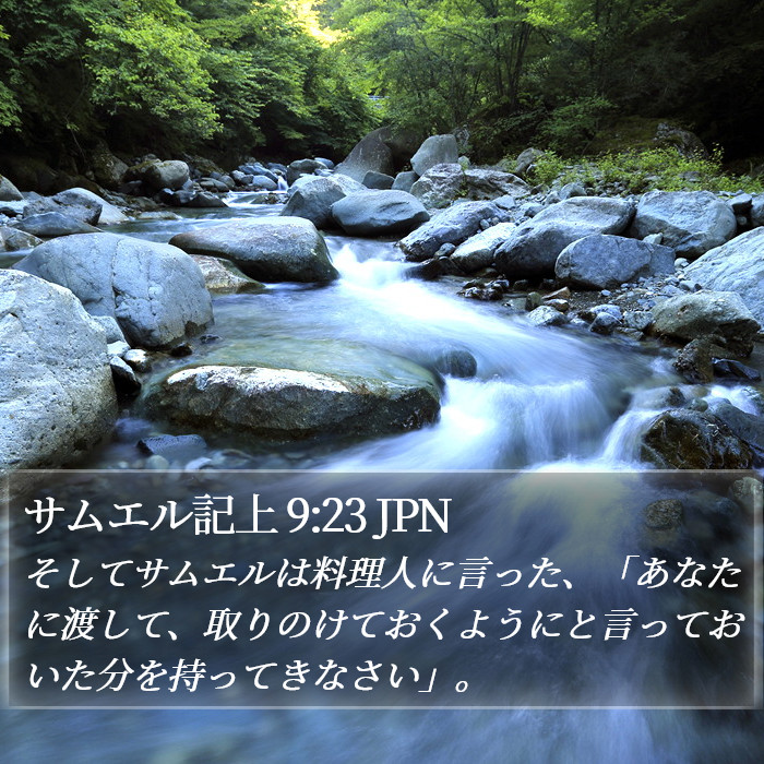 サムエル記上 9:23 JPN Bible Study