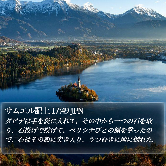 サムエル記上 17:49 JPN Bible Study