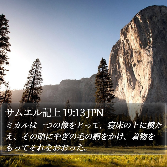 サムエル記上 19:13 JPN Bible Study