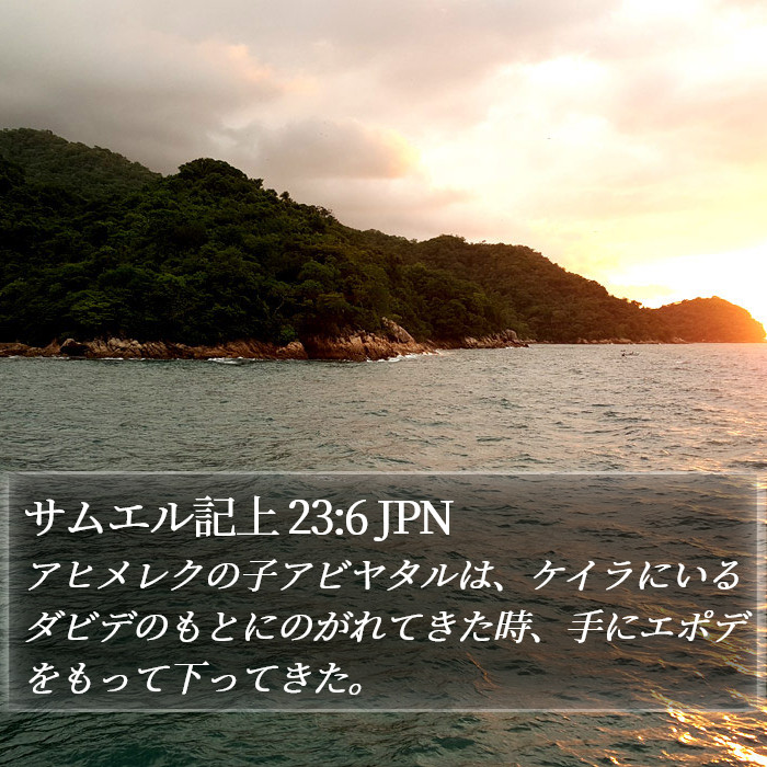 サムエル記上 23:6 JPN Bible Study