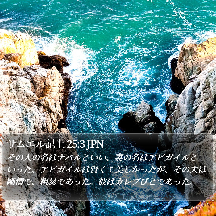 サムエル記上 25:3 JPN Bible Study