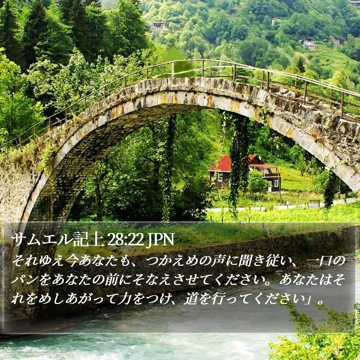 サムエル記上 28:22 JPN Bible Study