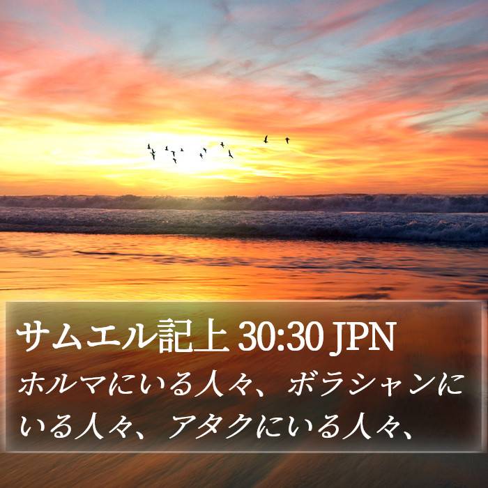 サムエル記上 30:30 JPN Bible Study