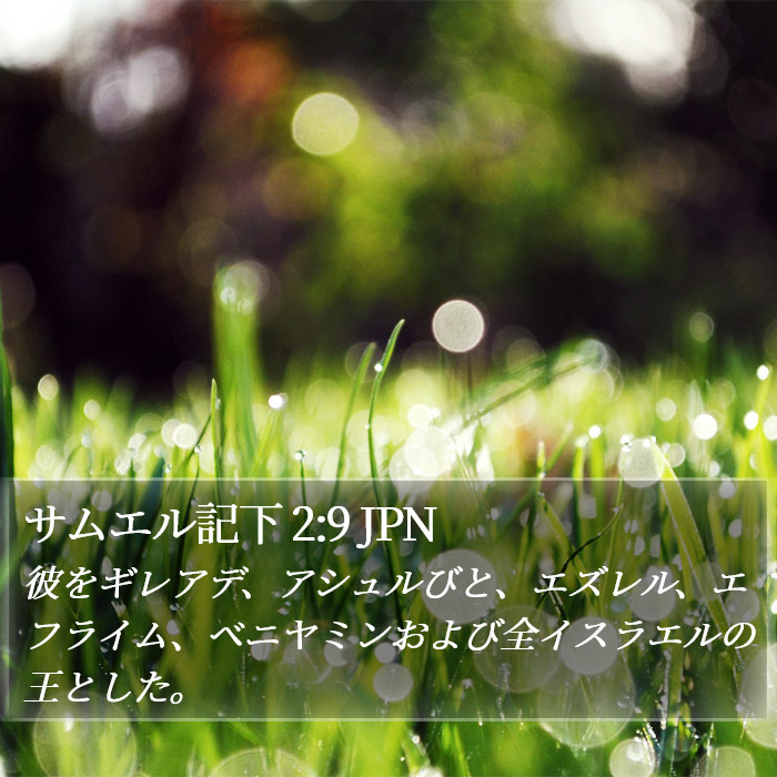 サムエル記下 2:9 JPN Bible Study