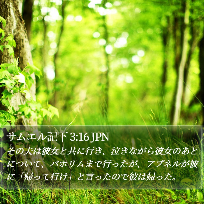 サムエル記下 3:16 JPN Bible Study