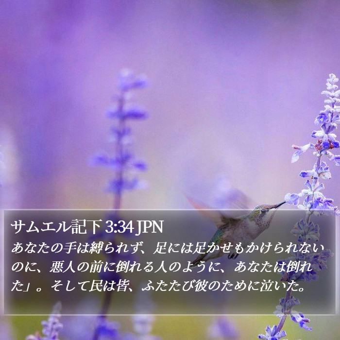 サムエル記下 3:34 JPN Bible Study