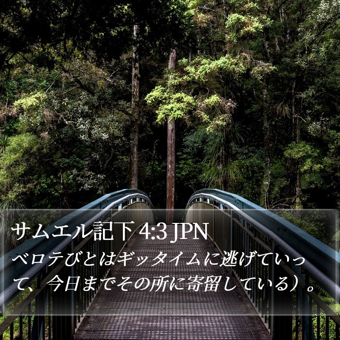 サムエル記下 4:3 JPN Bible Study