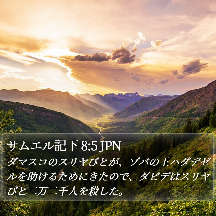 サムエル記下 8:5 JPN Bible Study