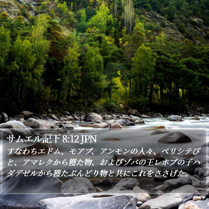 サムエル記下 8:12 JPN Bible Study
