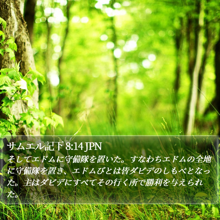 サムエル記下 8:14 JPN Bible Study