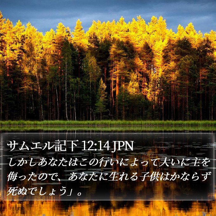 サムエル記下 12:14 JPN Bible Study