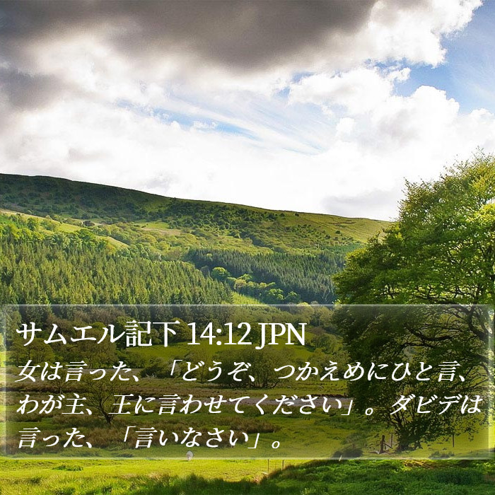 サムエル記下 14:12 JPN Bible Study