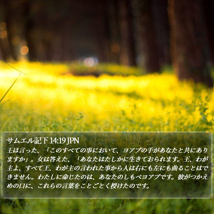 サムエル記下 14:19 JPN Bible Study