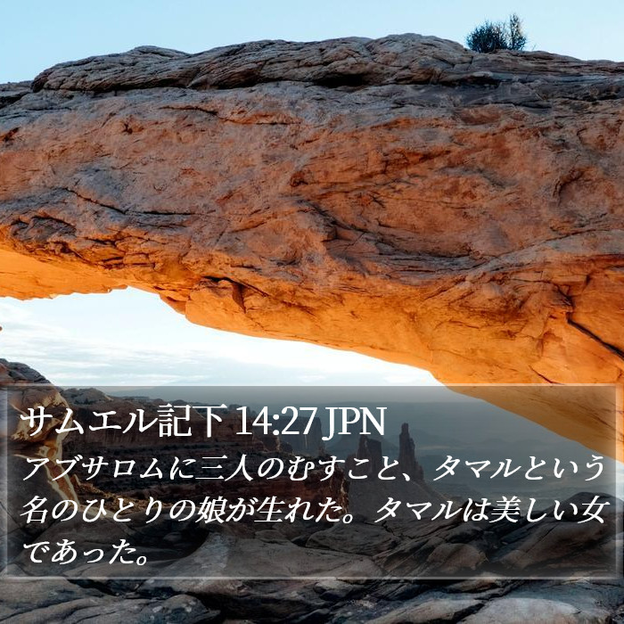 サムエル記下 14:27 JPN Bible Study