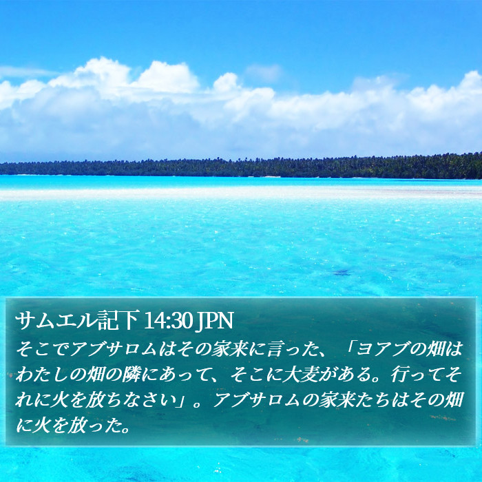 サムエル記下 14:30 JPN Bible Study